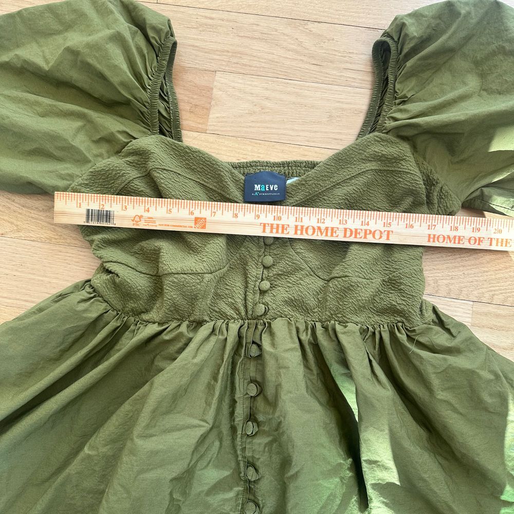 Maeve Olive Green Mini Dress - Picture 4 of 9